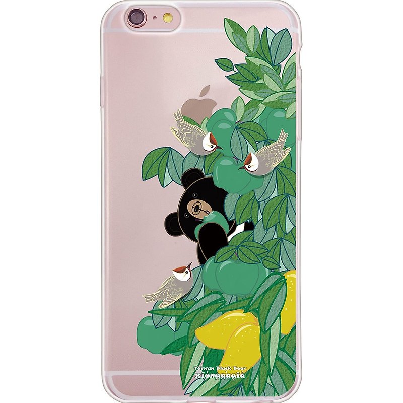 New series [Taiwan black bear cover buds - green apple taste] - Iraq Dai Xuan-TPU phone protection shell "iPhone / Samsung / HTC / LG / Sony / millet / OPPO" - Phone Cases - Silicone Green