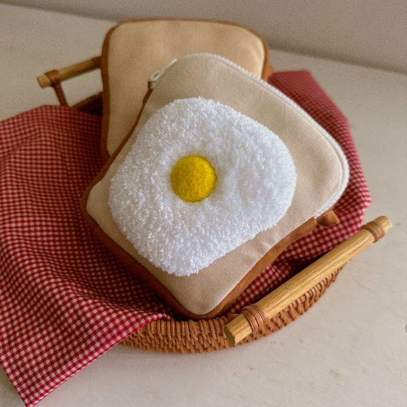 Fluffy toast small waste bag - Coin Purses - Cotton & Hemp 