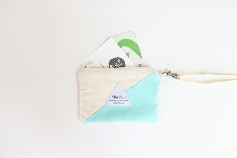 MaryWil change tickets clip - bright blue and green - Coin Purses - Paper Blue