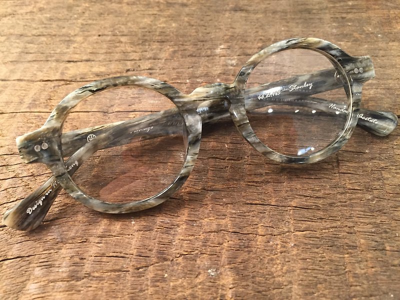 Absolute Vintage - Stanley Street(士丹利街) 圓形幼框板材眼鏡 - Marble 雲石 - 眼鏡/眼鏡框 - 塑膠 