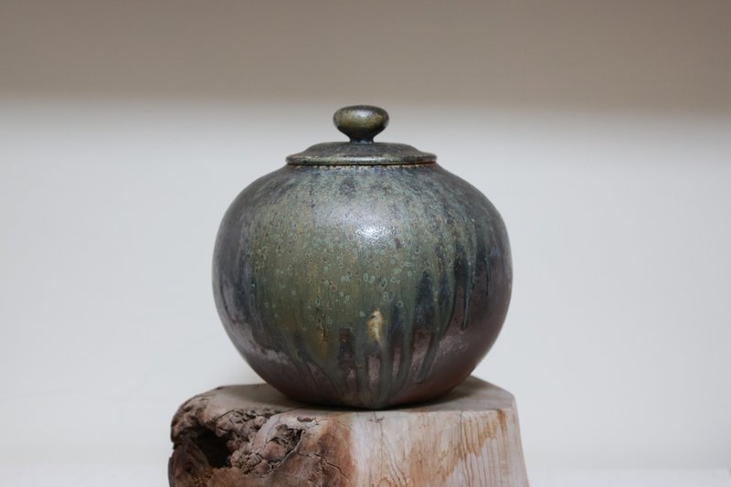 柴燒小茶倉/茶葉罐/1300ml/瀧間拾光 - 茶壺/茶杯/茶具 - 陶 