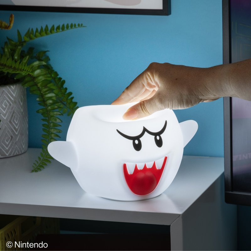 【全球首發】Super Mario Squishy Glo 柔軟可擠壓Q版造型拍拍燈 - 燈具/燈飾 - 塑膠 白色