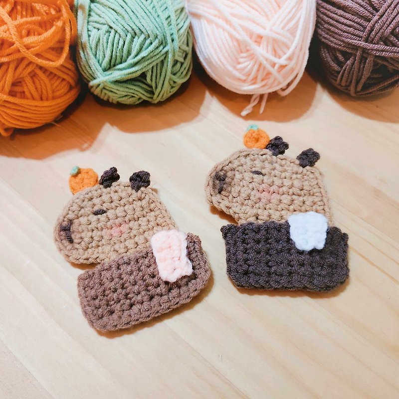 [Online Crochet Course] Capybara Pin/Crochet/Newbies Welcome/Online Course - Knitting, Embroidery, Felted Wool & Sewing - Cotton & Hemp Brown
