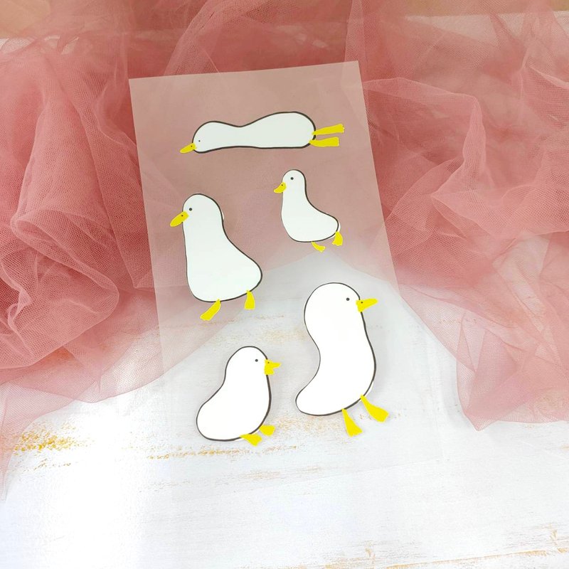 Boneless duck heat transfer stickers for cloth, patchwork printing - สติกเกอร์ - วัสดุกันนำ้ 