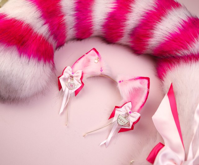 Pink Nurse Cat Ears and Tail Set - Shop Catzo Club Hair Accessories - Pinkoi