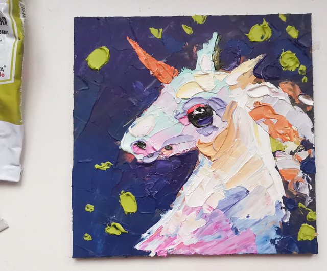 オコジョの油絵【白い妖精】作者サイン入り/真作/フルイドアート オコジョの油絵【白い妖精】作者サイン入り/真作/フルイドアート