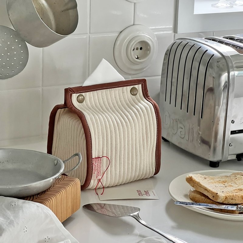 Bath roll tissue cover case _ Bread - Tissue Boxes - Cotton & Hemp Multicolor