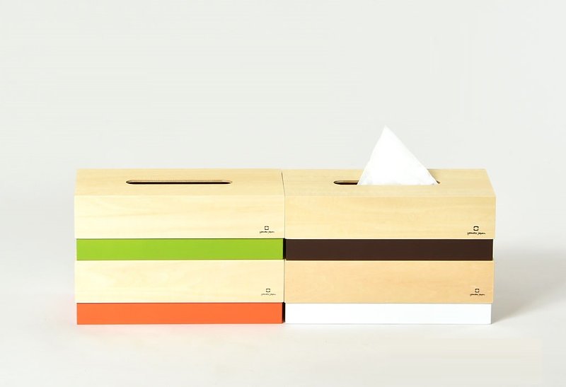 Japan yamato japan Blocks hand-made wooden simple style Tissue Box-five colors - กล่องทิชชู่ - ไม้ 