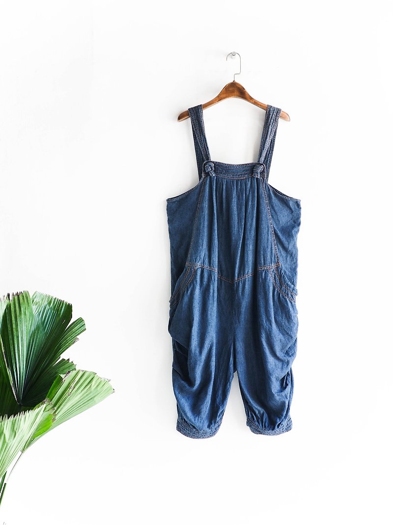 River water mountain - Kagawa gray blue dream tour spring and summer log with tannins harness pants pound neutral Japan overalls oversize vintage - จัมพ์สูท - ผ้าฝ้าย/ผ้าลินิน สีน้ำเงิน