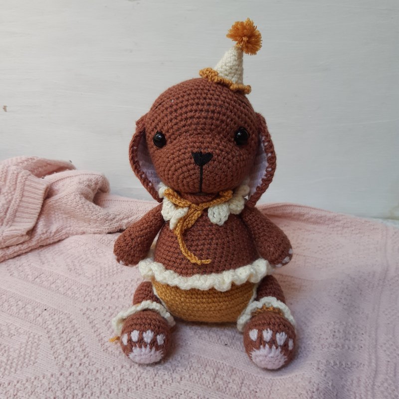 Plushie Dog toy Stuffed toys Plushie toys Animal toy Birthday gift Funny Dog - 寶寶/兒童玩具/玩偶 - 其他材質 咖啡色