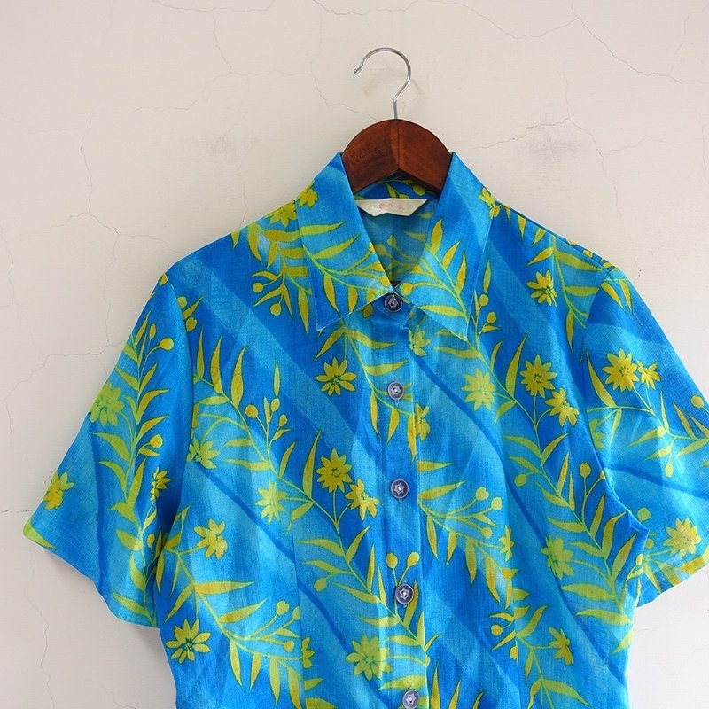 │Slowly│海洋/古著襯衫 │vintage.復古.文藝 - 女襯衫 - 聚酯纖維 多色