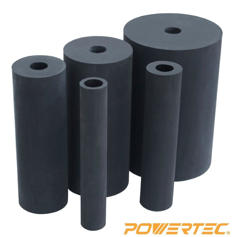 美國POWERTEC 立軸砂光機橡膠輪套組 (1組5個尺寸) - 其他 - 其他材質 黑色