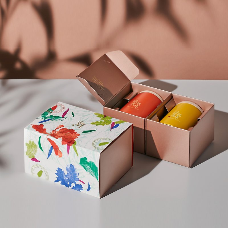 【Renaissance of tea】Flower letter Tea gift box / Quality Oolong Tea Gift - ชา - กระดาษ สีทอง