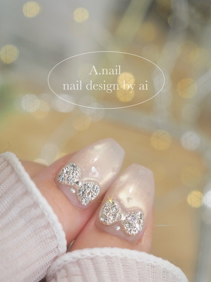 Aurora flower nails / press on nails / purple nails - ยาทาเล็บ - วัสดุอื่นๆ สีม่วง