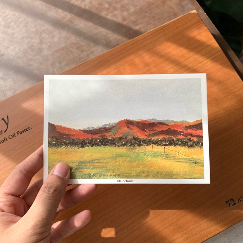 Postcard - Little Red Mountain - 卡片/明信片 - 紙 紅色