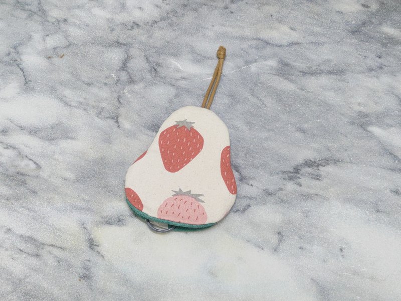 Strawberry pear-shaped key bag [K240820] - Keychains - Cotton & Hemp Multicolor