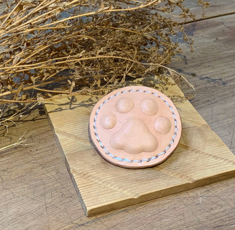 Q彈貓肉球系列 別針 / 缺皮CHAPI 飾品 聖誕禮物 可愛 生日禮物 - 徽章/別針 - 真皮 卡其色