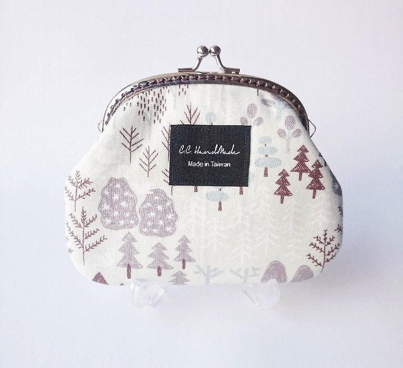 Nordic outlet gold package / coin purse - Nordic forest - Coin Purses - Cotton & Hemp Multicolor
