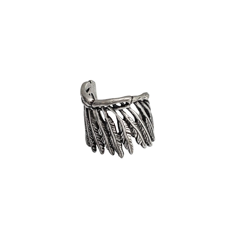 Recovery Feather Skeleton Ring (Ancient Silver) - General Rings - Other Metals Silver