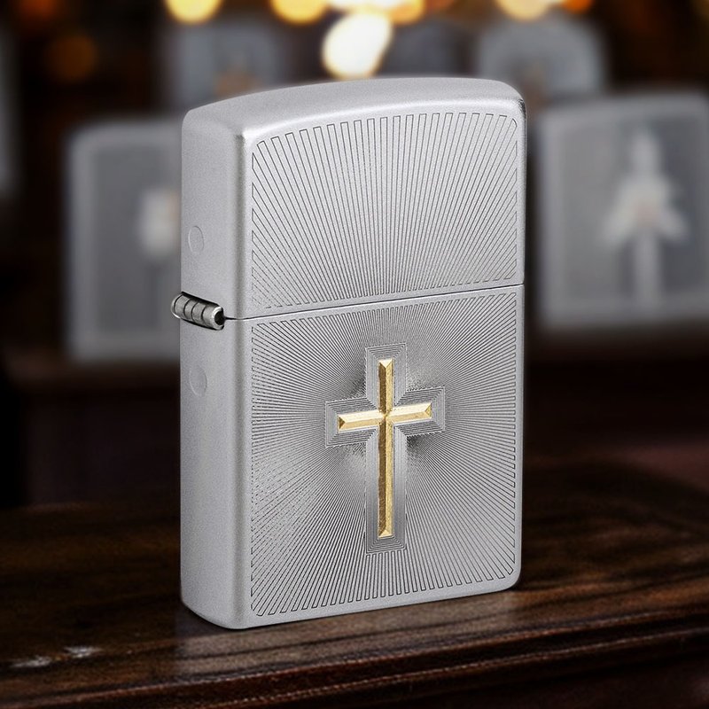 [ZIPPO official flagship store] Faith Cross Windproof Lighter 48581 - อื่นๆ - ทองแดงทองเหลือง สีเงิน