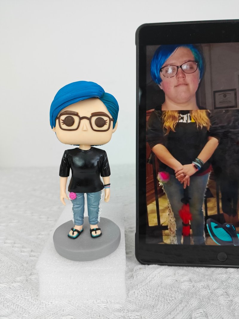 【客製化3D人像公仔】訂製手工Funko Pop男生朋友老公生日禮物 - 公仔/玩偶 - 黏土 多色