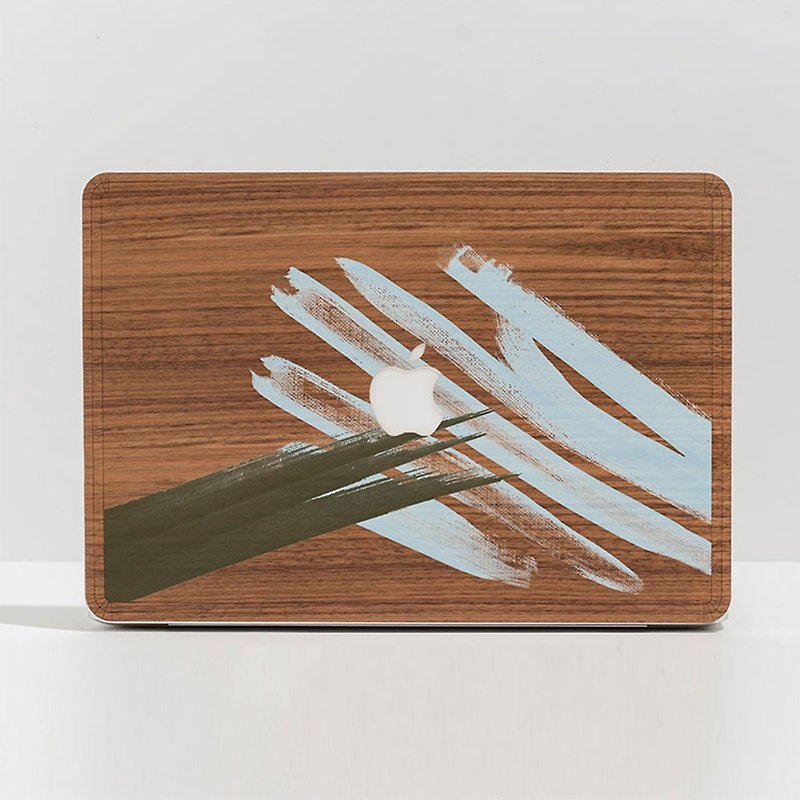 【預購】Mac 原木保護貼/油畫OTTO - 平板/電腦保護殼 - 木頭 咖啡色