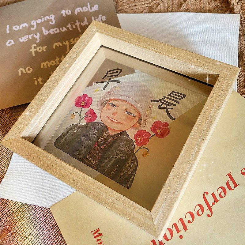 Transparent Square Photo Frame Painting - Like Yanhui Additional Products (Cannot be ordered separately) - Picture Frames - Wood 