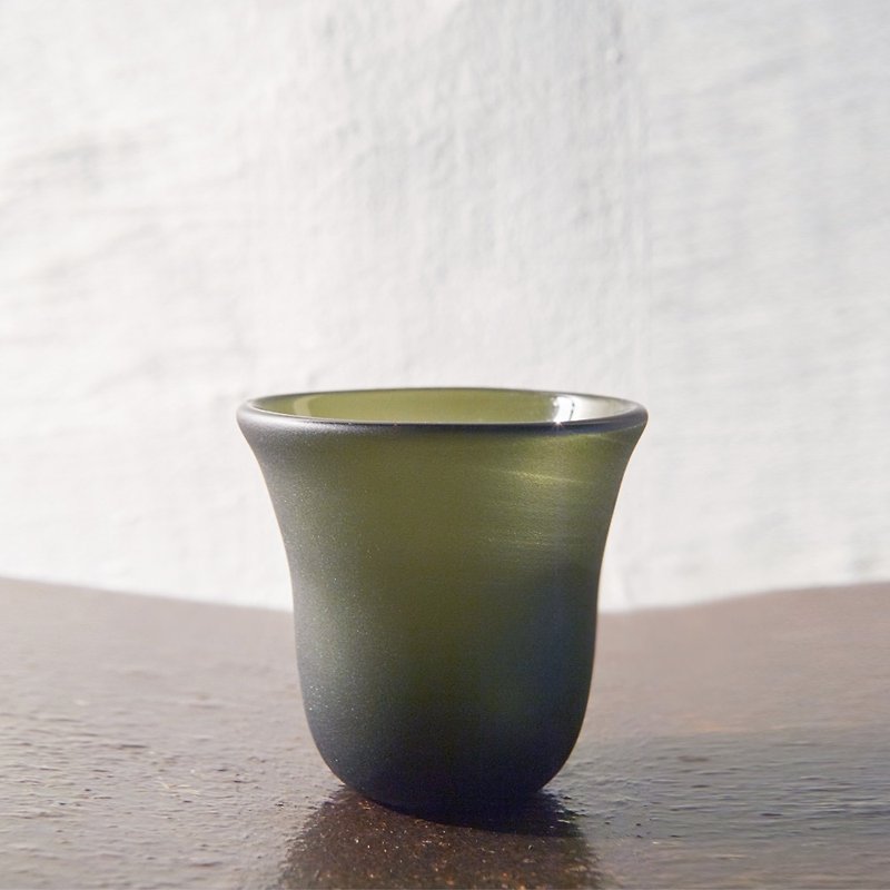[3,co] Handmade Colored Glass Cup (Small)-Green - เซรามิก - แก้ว สีเขียว