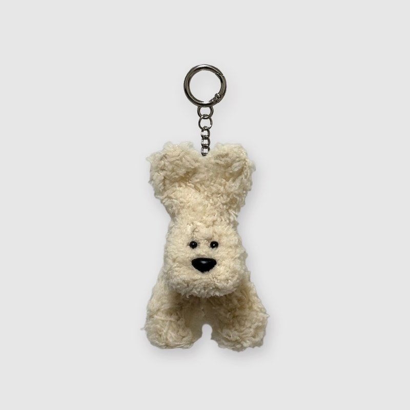 Dog-beige PIPI keyring - 鑰匙圈/鑰匙包 - 壓克力 卡其色