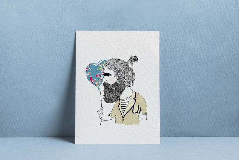 1031 | He Has My Heart | Postcard - Cards & Postcards - Paper 