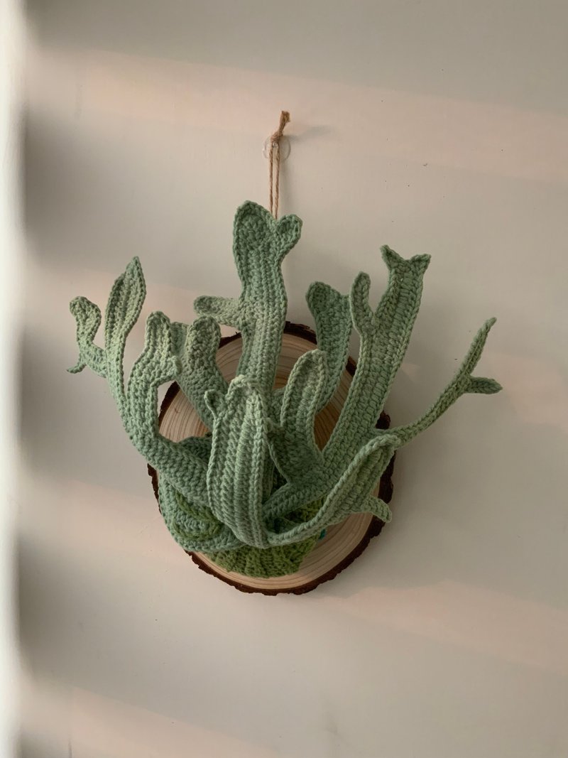 【客製專區】上板植物 針織手作 - 壁貼/牆壁裝飾 - 其他材質 多色
