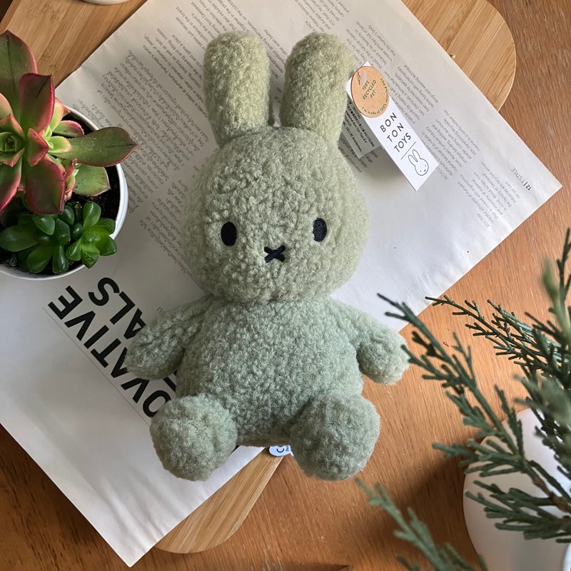 BON TON TOYS 100% Recycledd米菲兔回收環保填充玩偶23CM 綠色 - 公仔/玩偶 - 環保材質 綠色