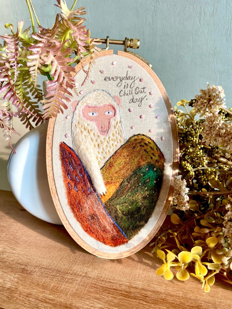 羊毛氈 刺繡 家居 掛牆 擺設 - 擺飾/家飾品 - 羊毛 多色