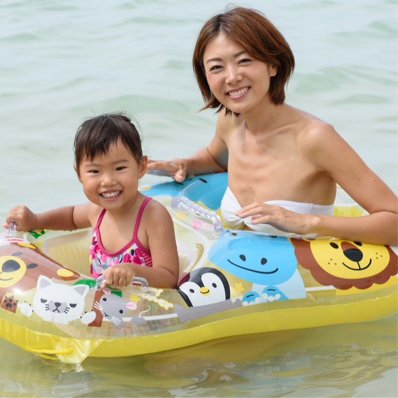 日本イガラシ親子幼児立体座席 - 黄色動物園 - 知育玩具・ぬいぐるみ - プラスチック イエロー