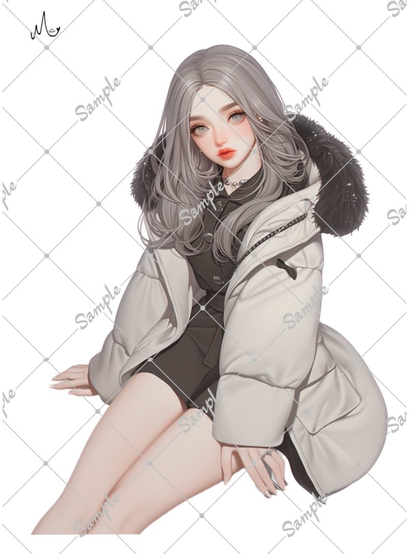 オリジナル人物ステッカー - 貼紙 - 紙 