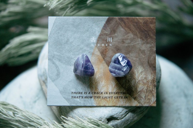 CRACK | Mineral earrings | EARRINGS - Earrings & Clip-ons - Jade Purple