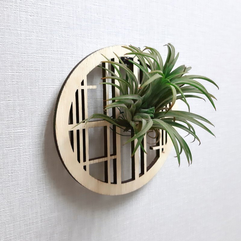【日系家居 | 禮物】天然木植栽板(輕巧型) - 圓形窗戶 - 盆栽/植栽 - 木頭 咖啡色