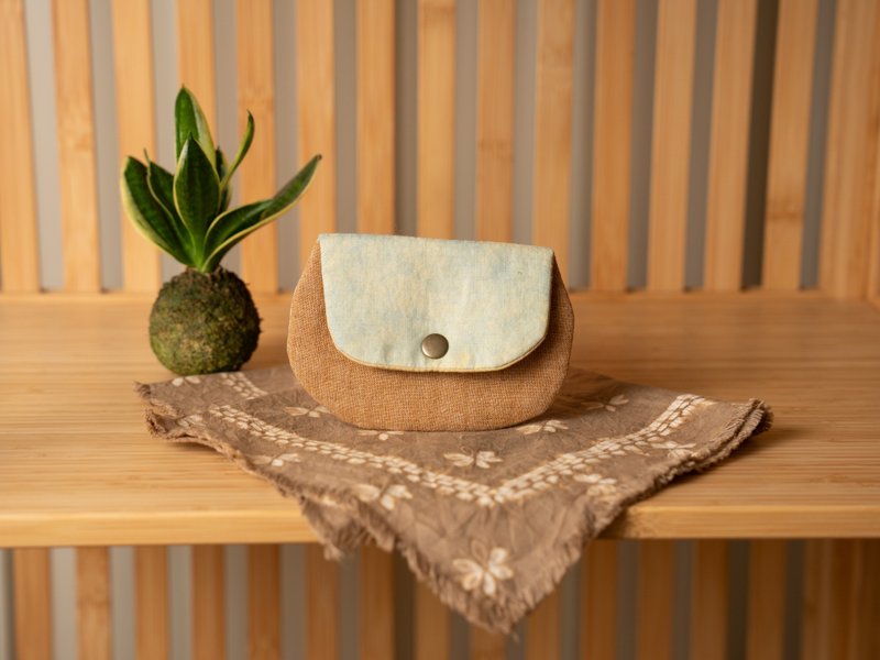 天然染零錢包 - 零錢包/小錢包 - 棉．麻 