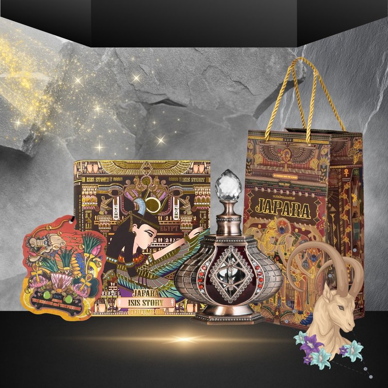 【山羊座の誕生日ギフト】イシス｜8ml エッセンスオイル エジプト香水 アロマオイル アルコールフリー - 香水 - その他の素材 多色