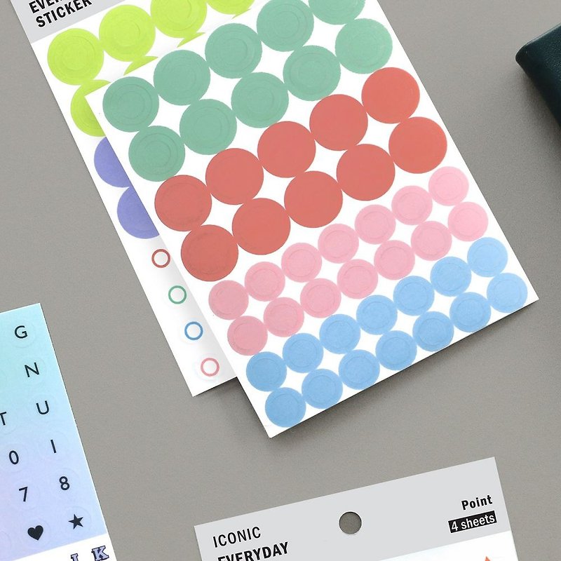 ICONIC Everyday Hand Sticker -02 Circle Label Sticker, ICO52958 - Stickers - Plastic Multicolor