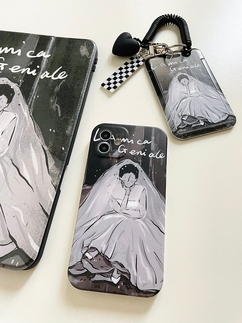 Original illustration of Xiaoxianghuahua Research Institute My genius girlfriend IMD all-inclusive mobile phone case - Phone Cases - Other Materials 