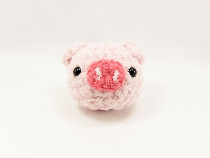 粉紅豬-豬-鑰匙圈-別針 - 髮夾/髮飾 - 聚酯纖維 粉紅色