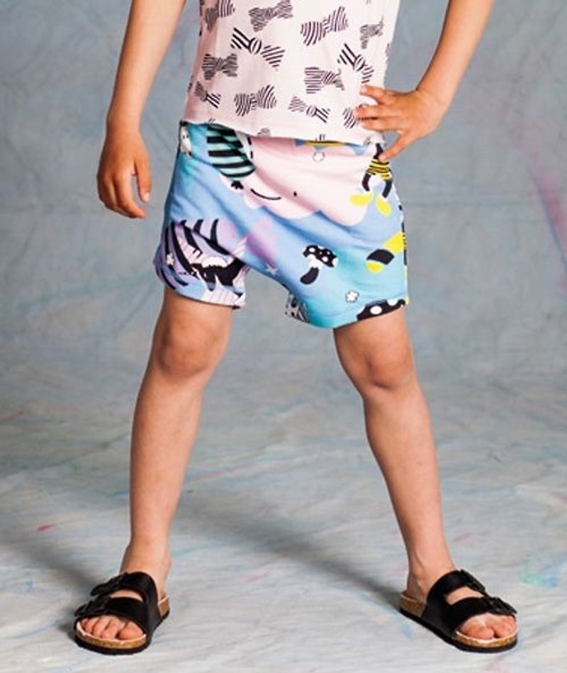 2016 spring and summer koolabah Loco print short shorts - ผ้ากันเปื้อน - วัสดุอื่นๆ สีน้ำเงิน