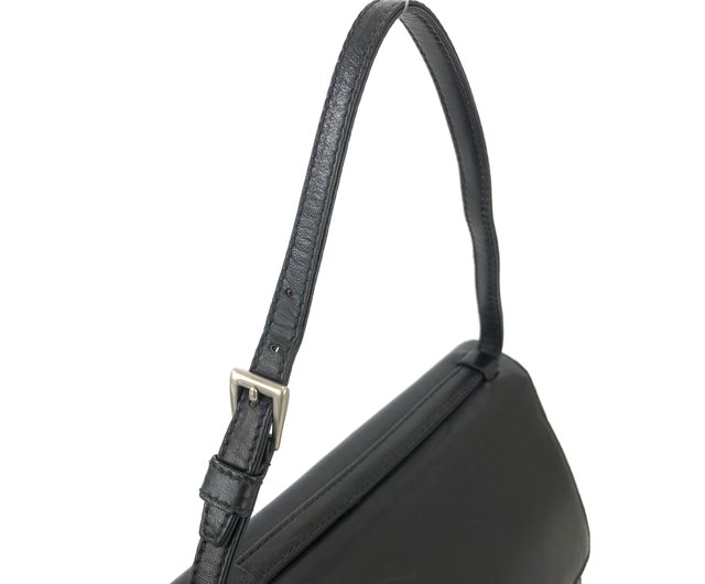 1990's~ ブラック 黒 ジェニュインレザー ハンドバッグ 90's Bag レザー ブラック – The Row