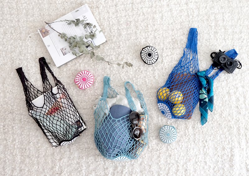 【仁舟淨塑】貝殼棉網包 ∣ 四色網袋可選 純棉 環保袋 購物袋 - 手袋/手提袋 - 棉．麻 多色
