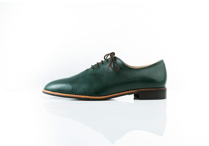 NOUR classic oxford - Basil - รองเท้าอ็อกฟอร์ดผู้หญิง - หนังแท้ สีเขียว