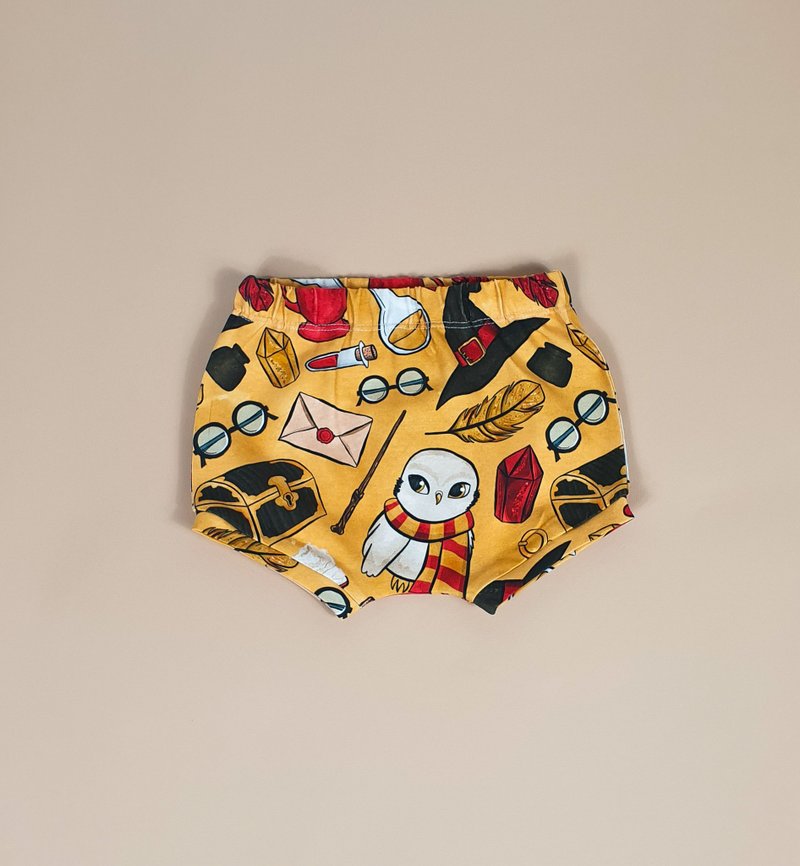 Yellow Magic Wizard baby shorts, baby boy shorts, baby girl shorts, kids shorts - 男/女童長褲/短褲 - 棉．麻 多色