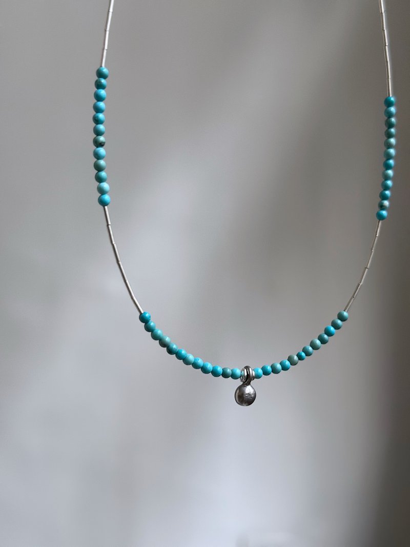 Turquoise Sterling Silver Necklace - Necklaces - Jade Green