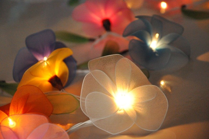 20 Colourful Flower String Lights for Home Decoration Wedding Party Bedroom Patio and Decoration - 燈具/燈飾 - 其他材質 
