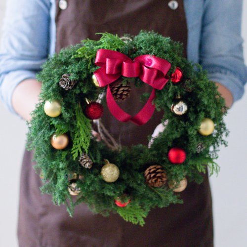 クリスマスリース(M) - ショップ 玉屋 TAMAYA Flowers & Plants
